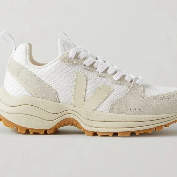 Veja White and Tan Women's Sneakers - Picture 3 of 13